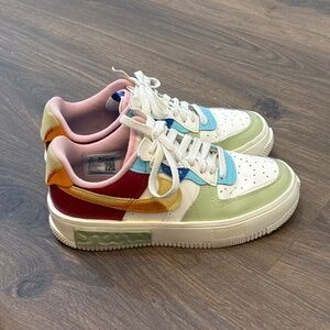 Authentic Nike Air Force 1 Fontanka Sail Multicolor Women Sneakers Shoes US 5.5
